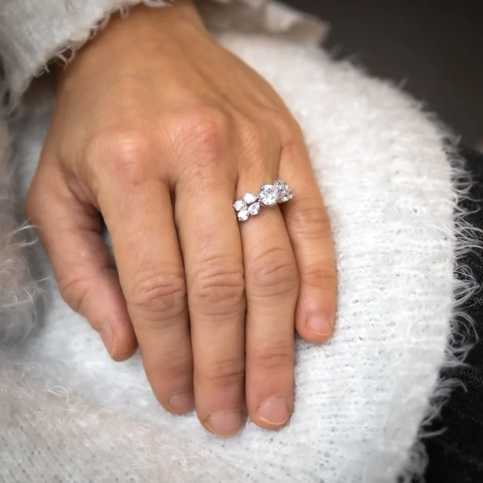 Coffret Bague Femme Rhodium NYX