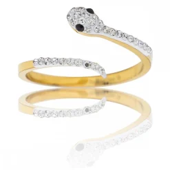 Coffret Bague Femme Serpent Strass