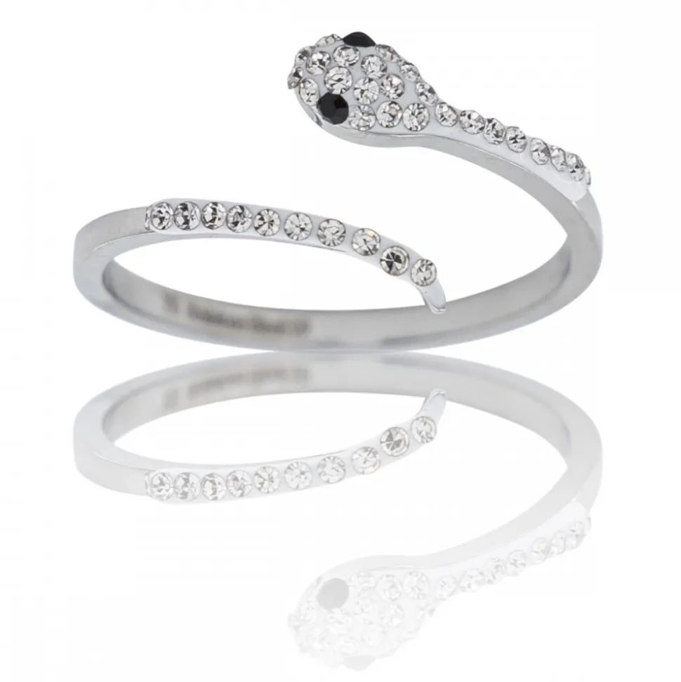 Coffret Bague Femme Serpent strass
