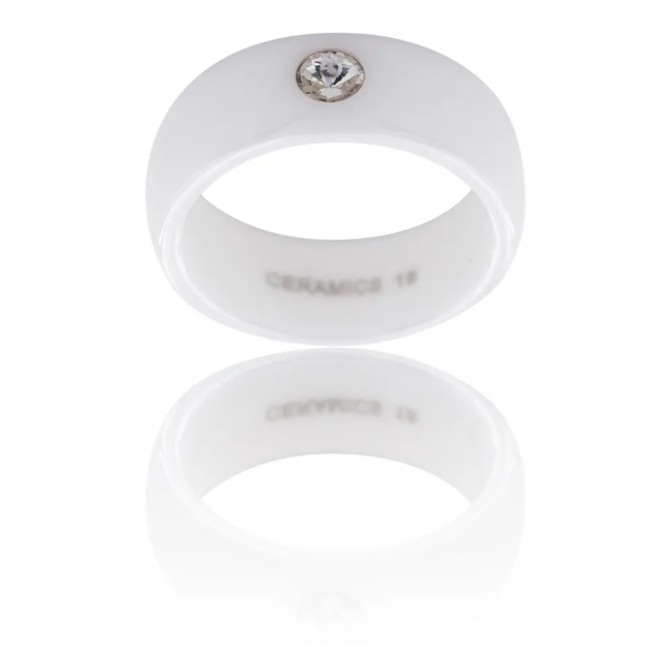 Coffret Bague tendance Femme Céramique Ornée Zirconium