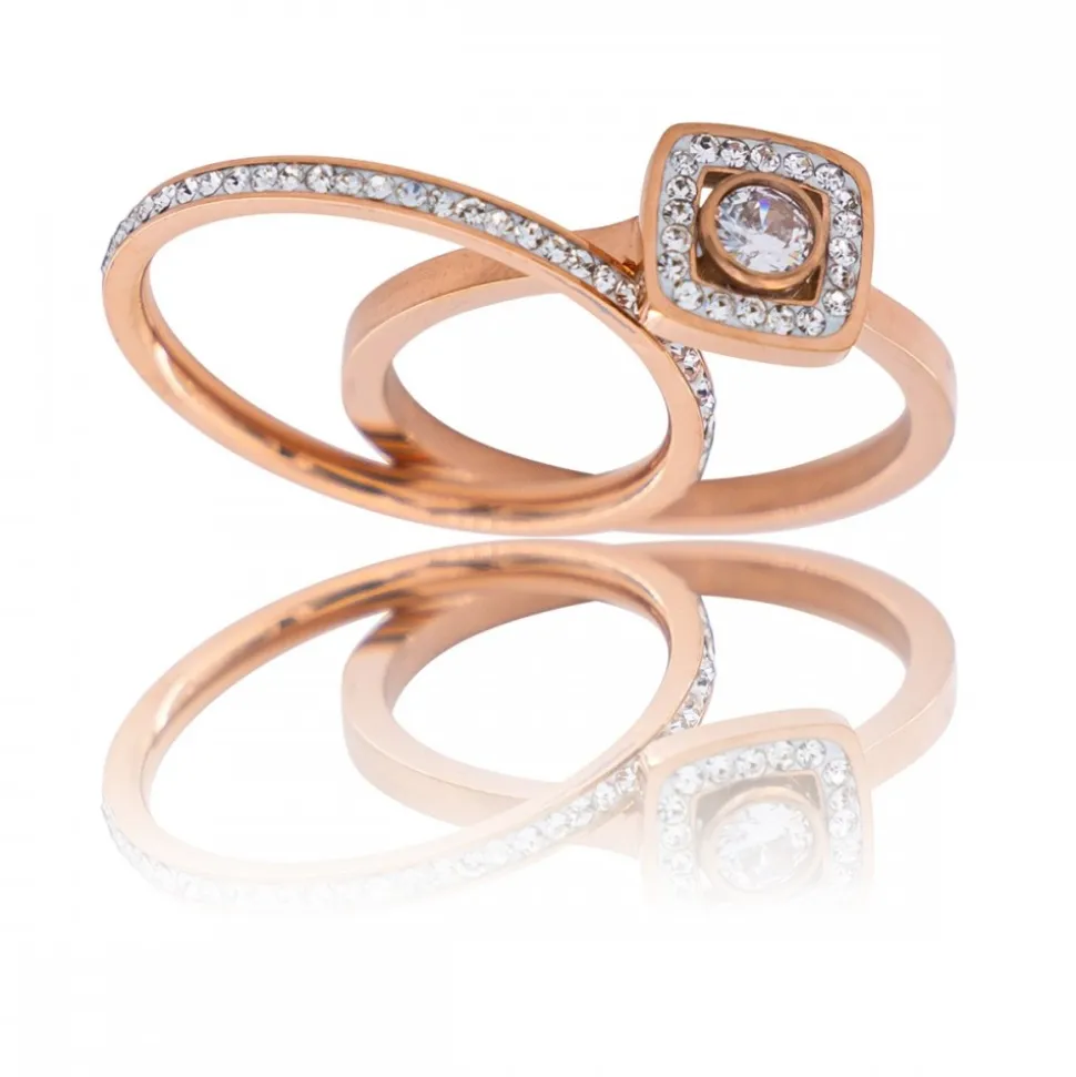 Coffret Duo de Bagues Strass Femme CARALA