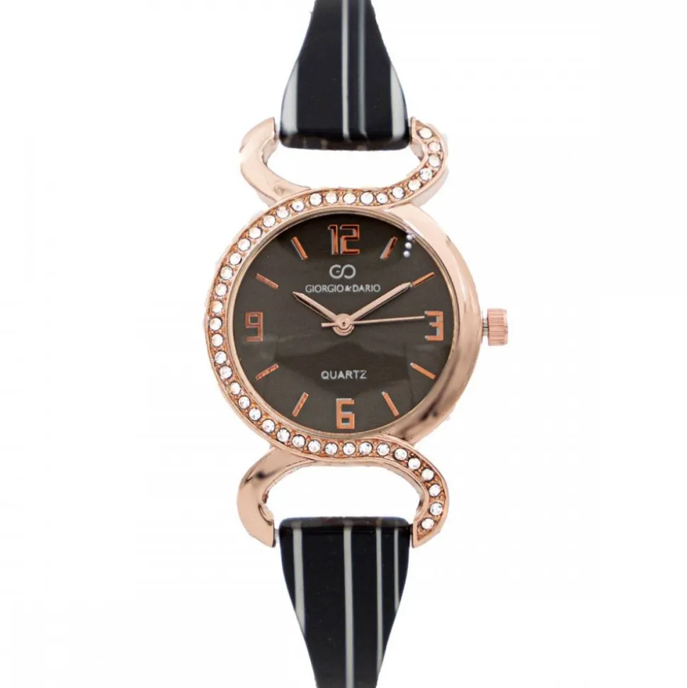 Coffret Montre Femme Métal Rose Bleu GIORGIO
