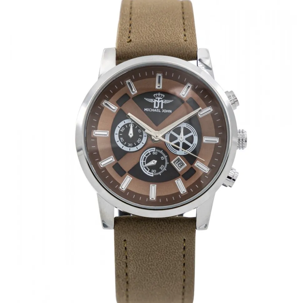 Coffret Montre Homme Brun M. JOHN