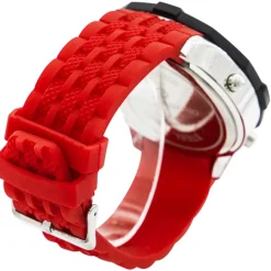 Coffret Montre Homme Silicone XL Dual-Time Rouge GIORGIO