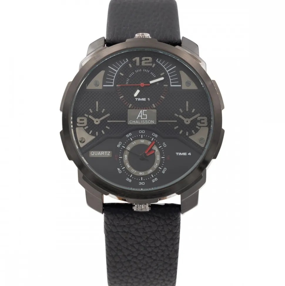 Coffret Montre Tendance XL Homme Noir CHTIME