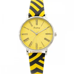 Eclatante Montre Femme Jaune CHTIME