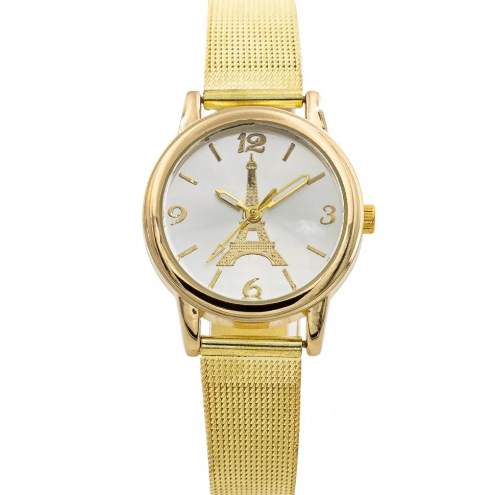 Eclatante Montre Femme Métal Tour Eiffel