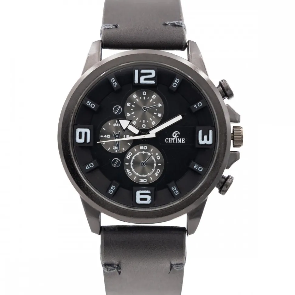 Elégante Montre Homme Noir CHTIME