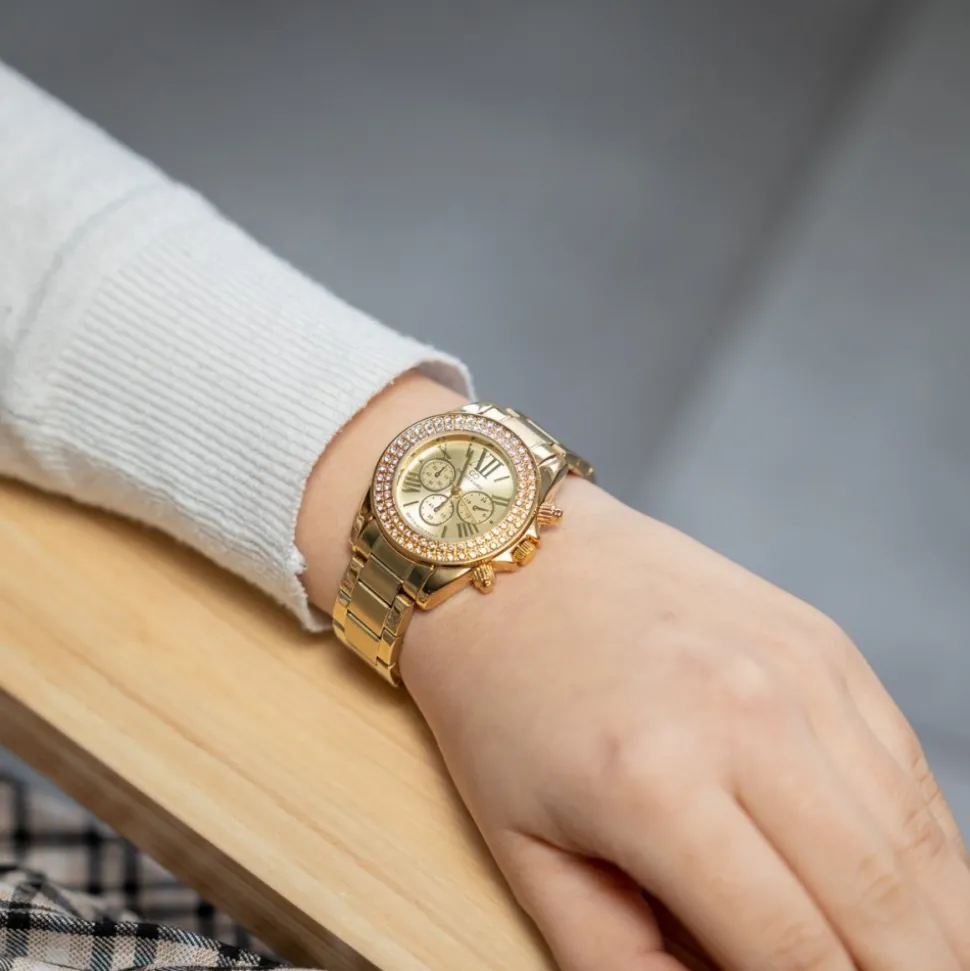 Joli Coffret Montre Femme Acier Strass GIORGIO