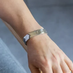 Jolie Gourmette Bracelet Homme Acier