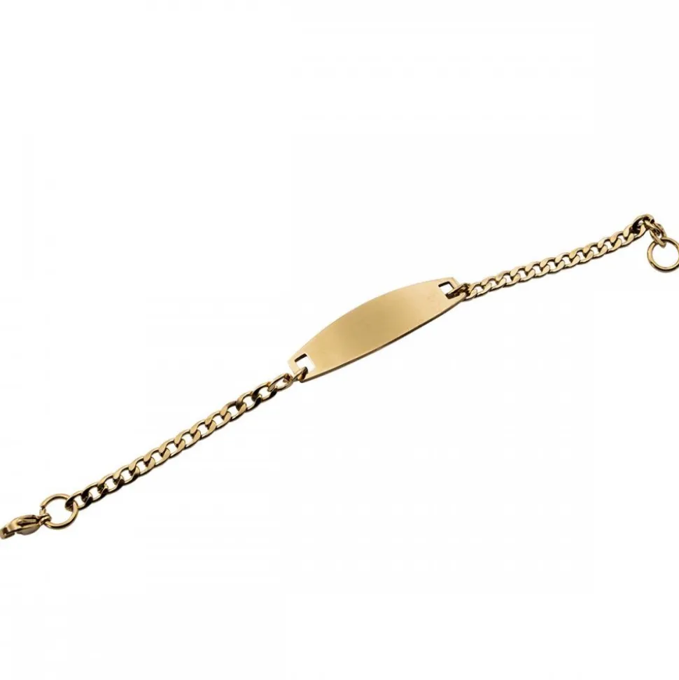 Jolie Gourmette Bracelet Acier Doré Femme