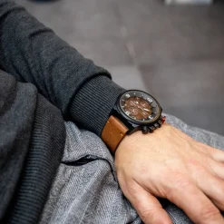 Jolie Montre Homme Marron M. JOHN