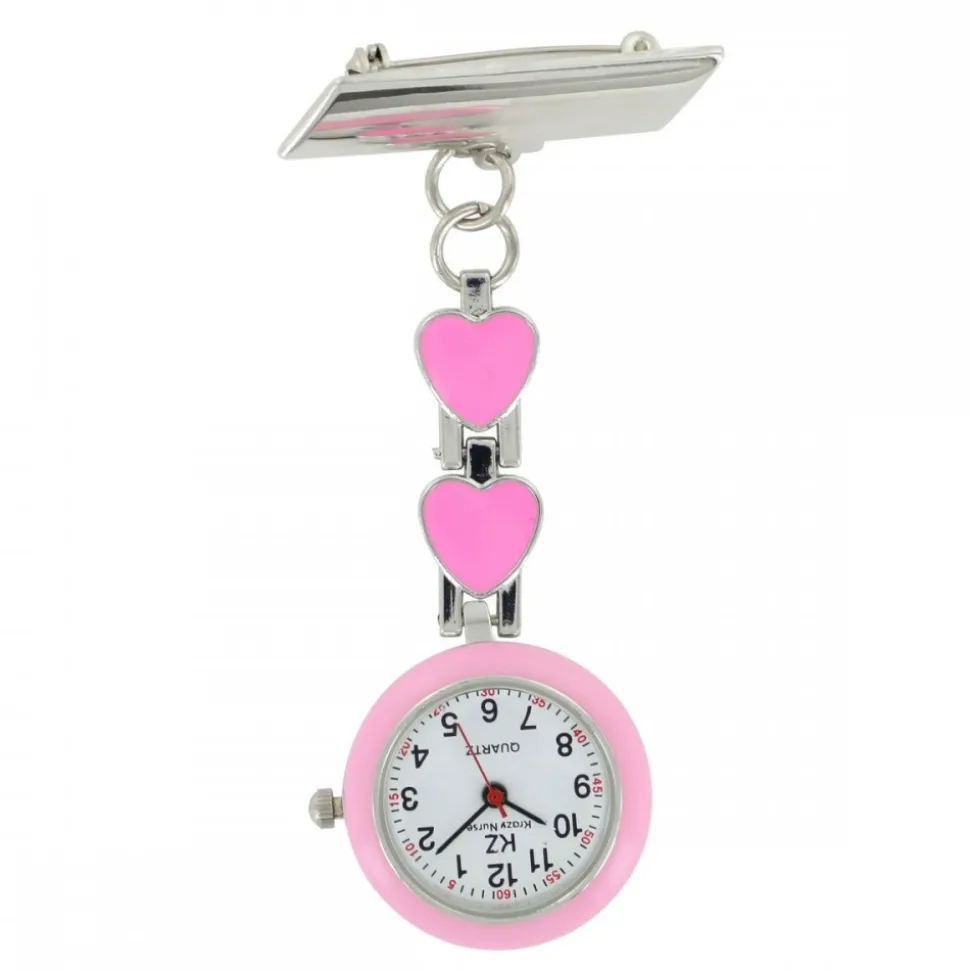 Jolie Montre Infirmière Coeur Métal Rose KRAZY