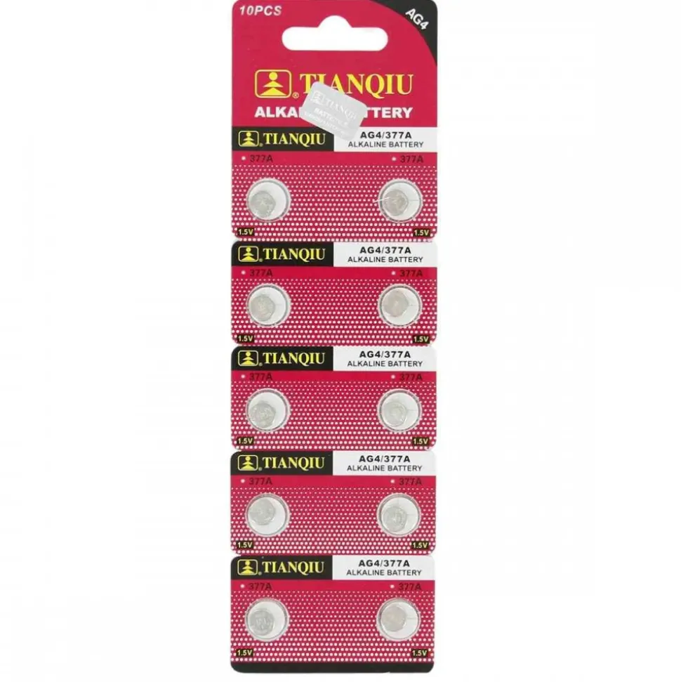 Lot de 10 piles bouton qualité supérieure AG4