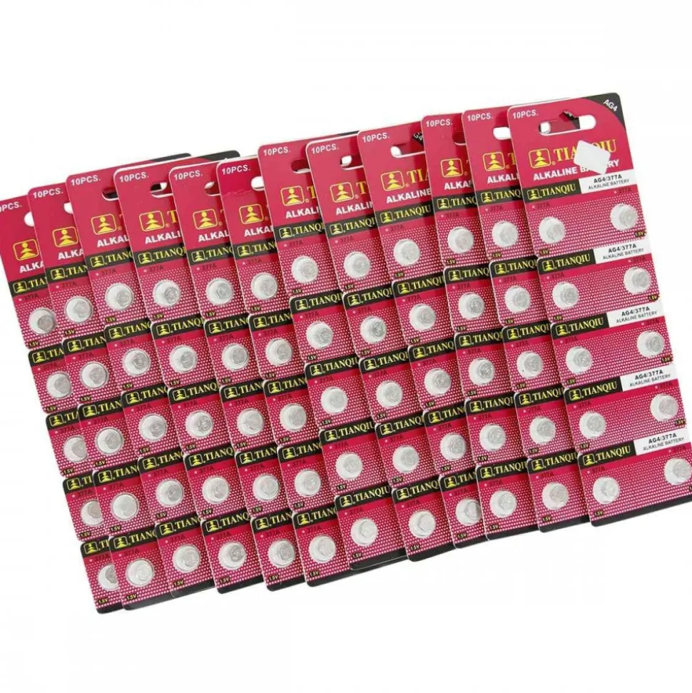Lot de 200 piles bouton qualité supérieure AG4