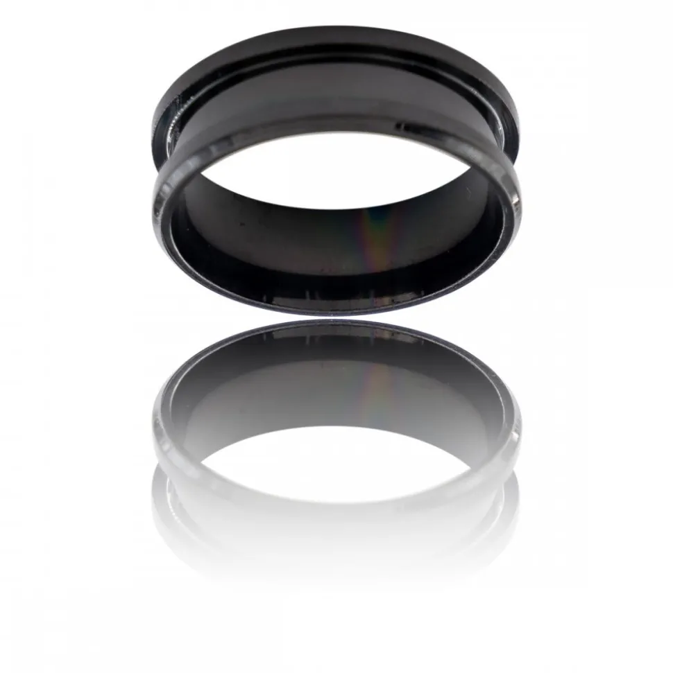 Magnifique Bague Anneau Homme Acier Noir