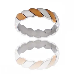 Magnifique Bague Femme Bi-Color CAPREA