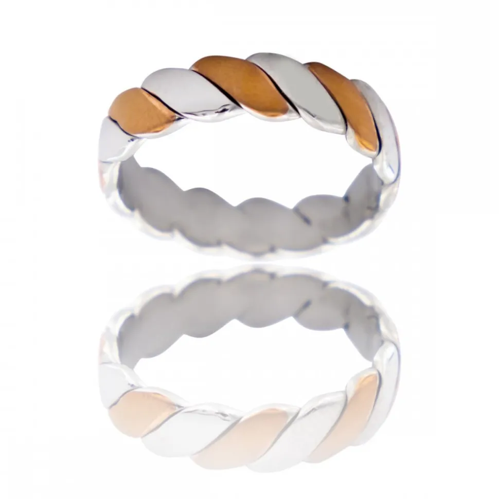 Magnifique Bague Femme Bi-Color CAPREA