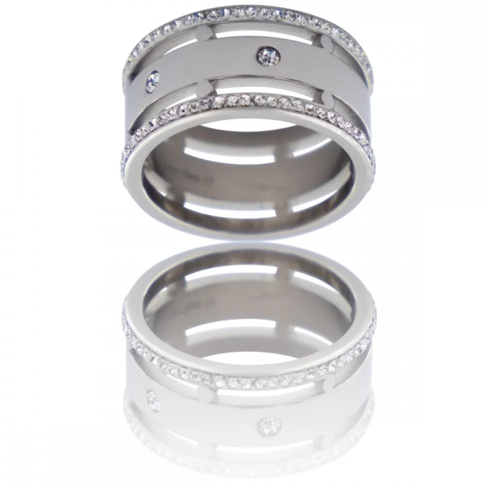 Magnifique Bague Femme Ornée Zirconium AUCUBA