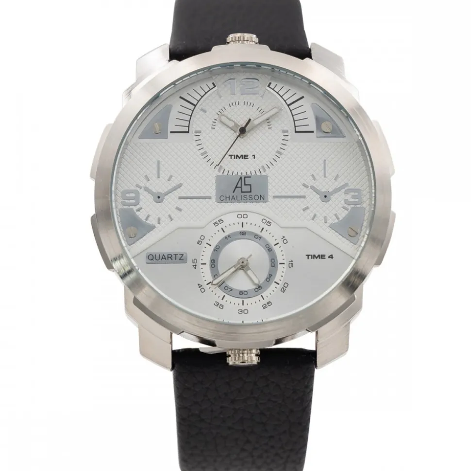 Magnifique Coffret Montre XL Homme Noir CHTIME