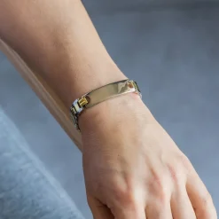 Magnifique Gourmette Bracelet Homme Acier