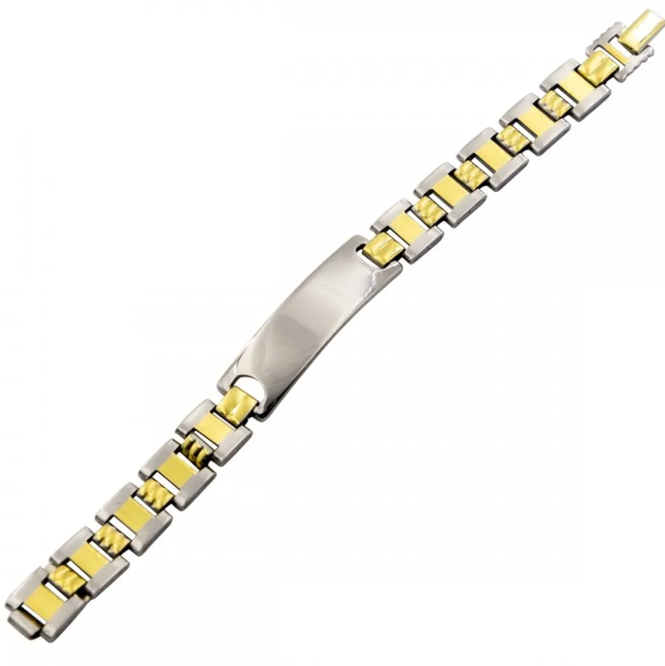 Magnifique Gourmette Bracelet Homme Acier