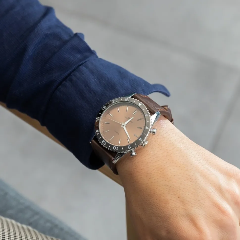 Magnifique Montre Homme Chocolat GIORGIO