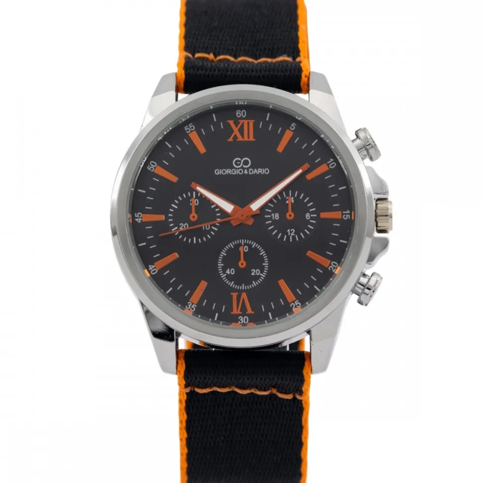 Magnifique Montre Homme Tissu Noir GIORGIO