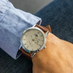 Montre d' Homme Bracelet Marron CHTIME
