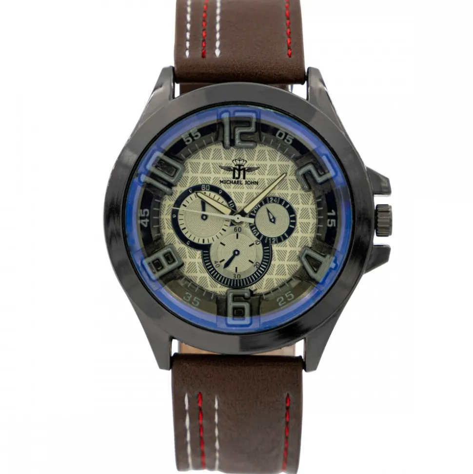 Montre d' Homme Marron Chrono M. JOHN