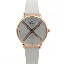 Montre de Femme Blanc avec Strass CHTIME