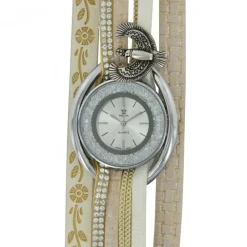 Montre de Femme Crème BELLOS avec strass