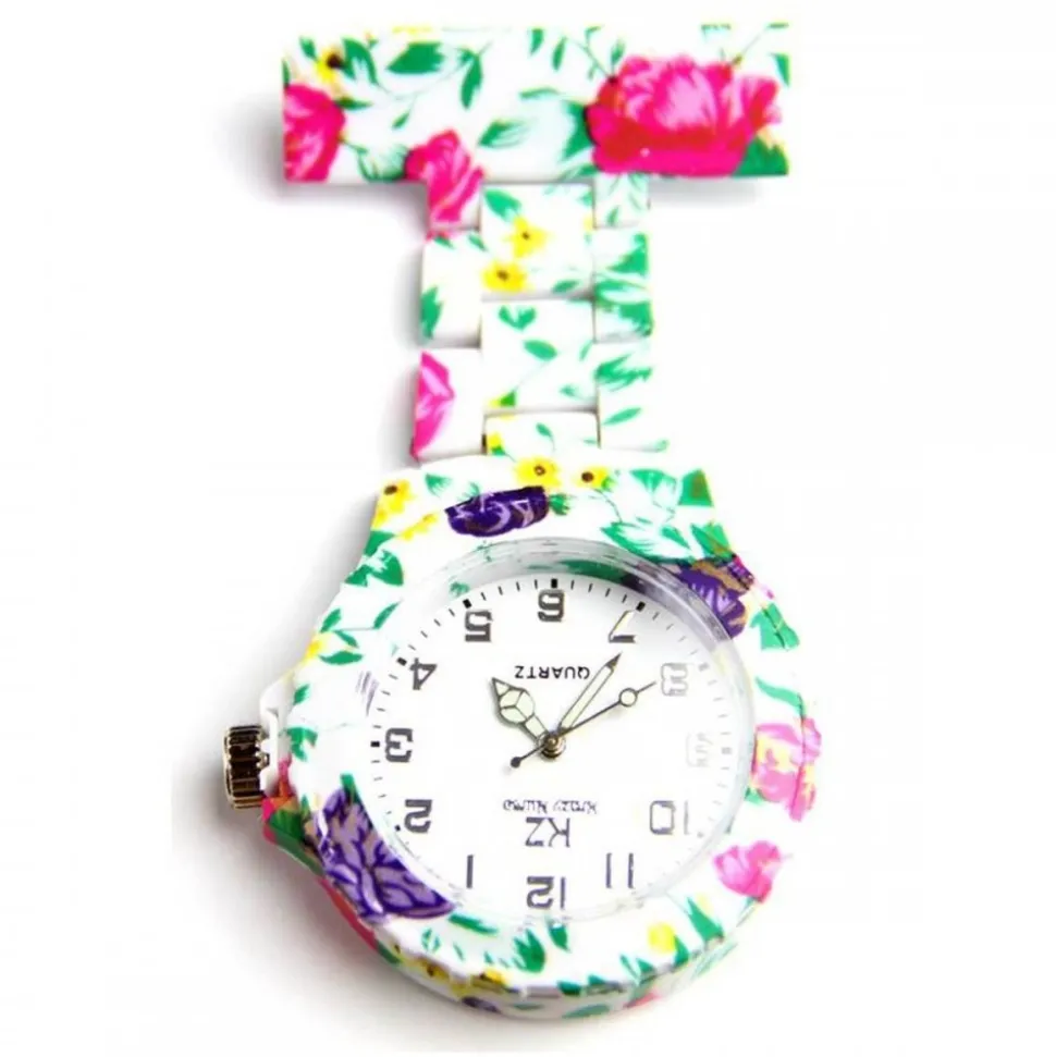 Montre Fantaisie Infirmière Plastique Fleur KZ 161