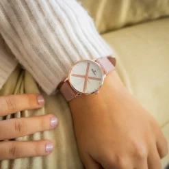 Montre Fashion Femme Rose Strass CHTIME