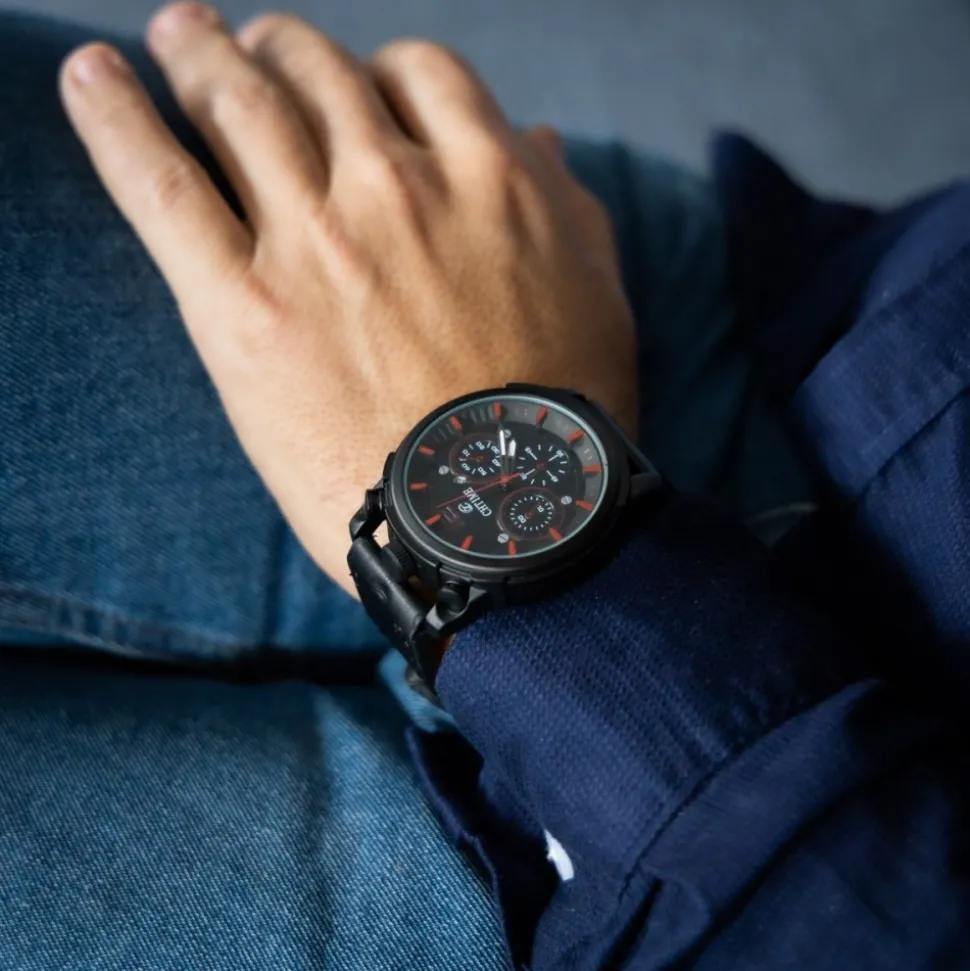 Montre Fashion Homme Noir CHTIME