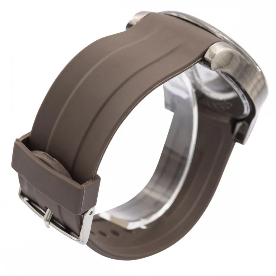 Montre Fashion Homme Silicone Marron CHTIME
