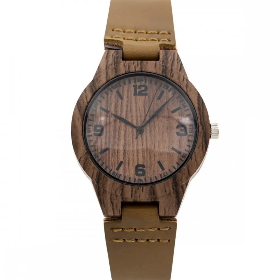 Montre Fashion pour Femme Marron Bois CHTIME