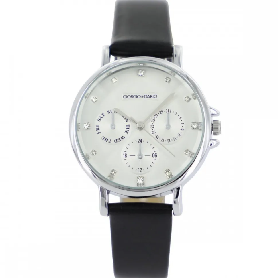 Montre Femme avec un Effet Chrono Noir GIORGIO