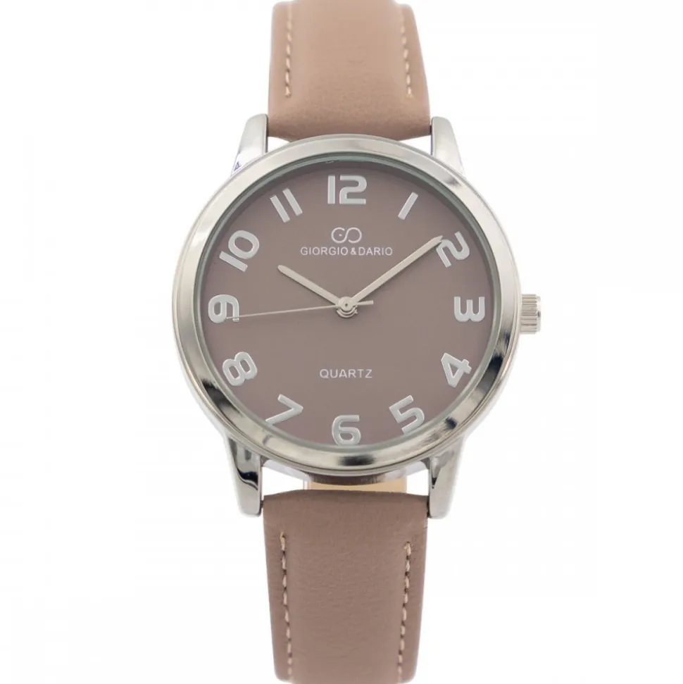 Montre Femme Bracelet Marron Rose GIORGIO
