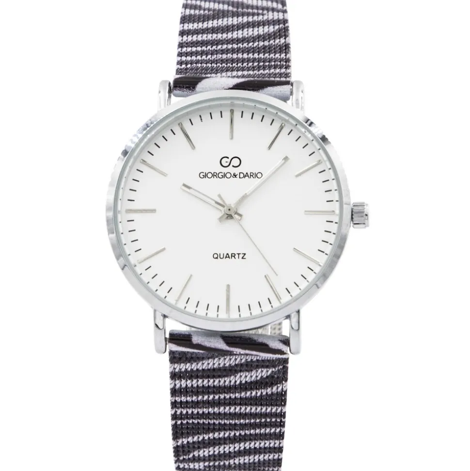 Montre Femme Bracelet Milanais Zébré GIORGIO