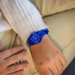 Montre Femme Bracelet Plastique Bleu CHTIME