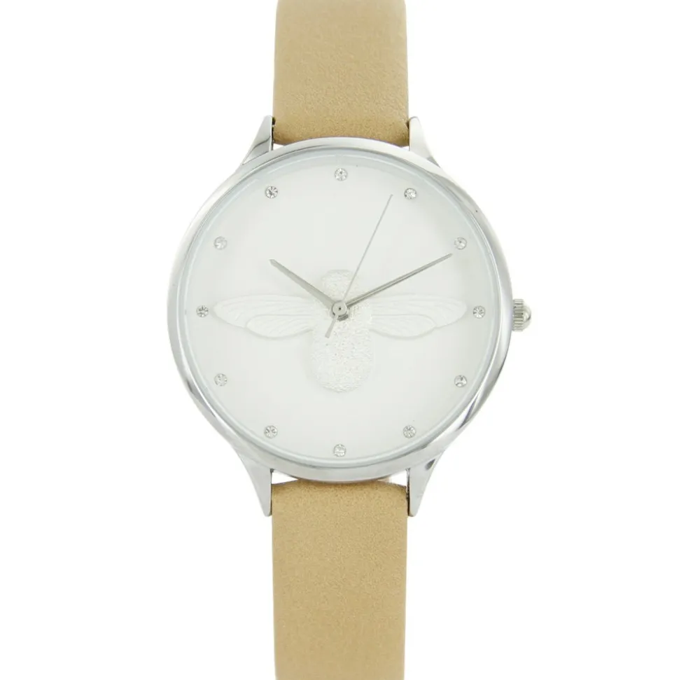 Montre Femme Caramel Relief Abeille Strass MICHAEL JOHN 632