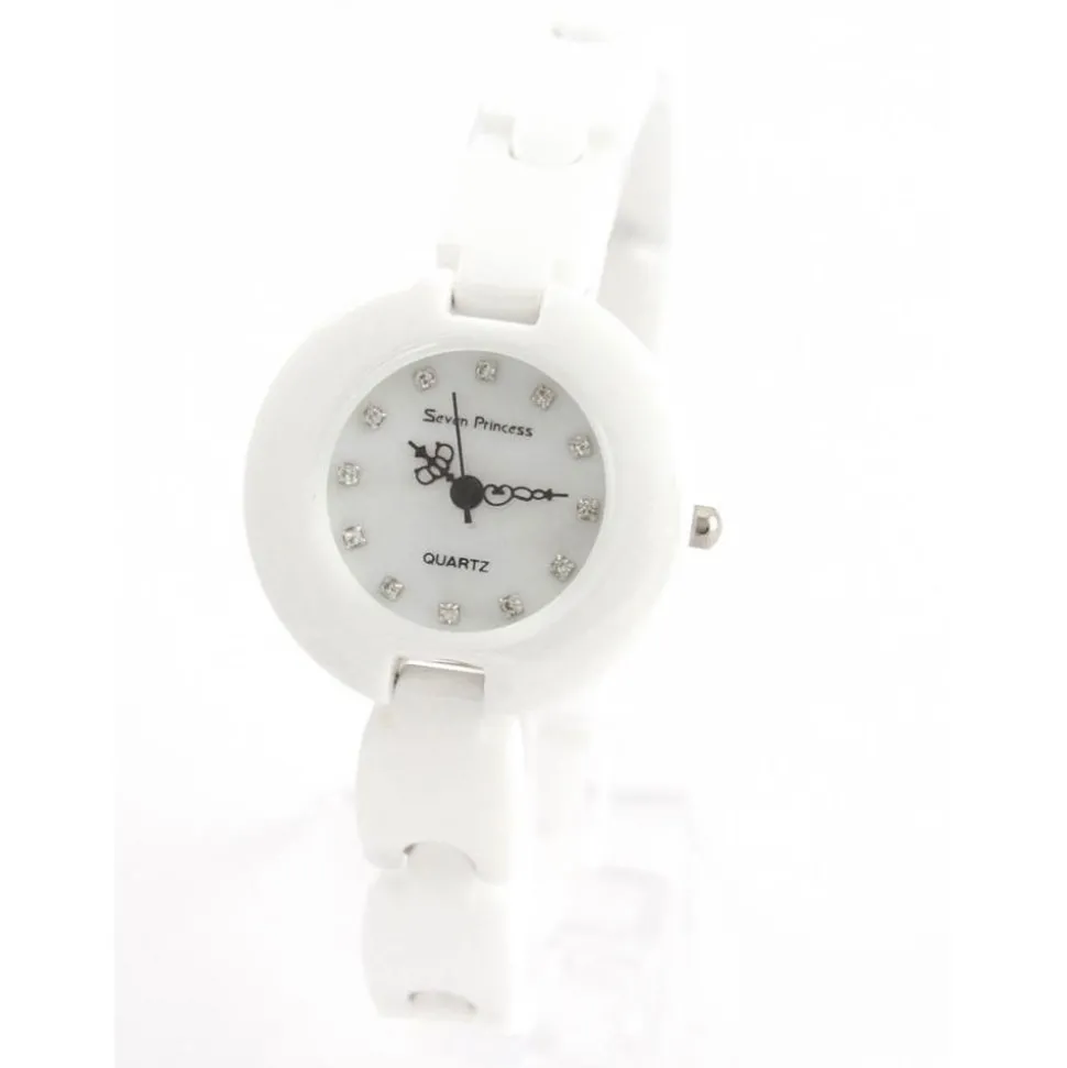 Montre Femme Chic Céramique Blanche SEVEN PRINCESS 2744