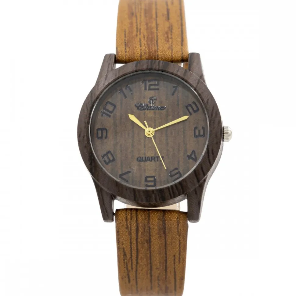 Montre Femme Chocolat Bois CHTIME