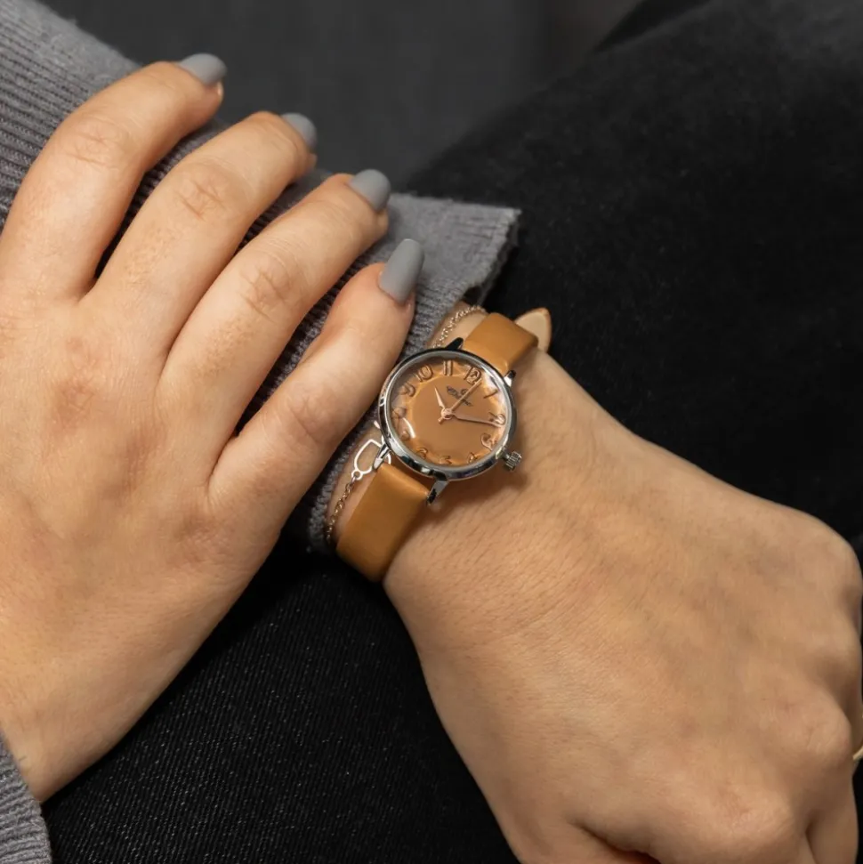 Montre Femme Couleur Caramel CHTIME