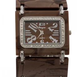 Montre Femme en Métal Plastique Marron CHTIME