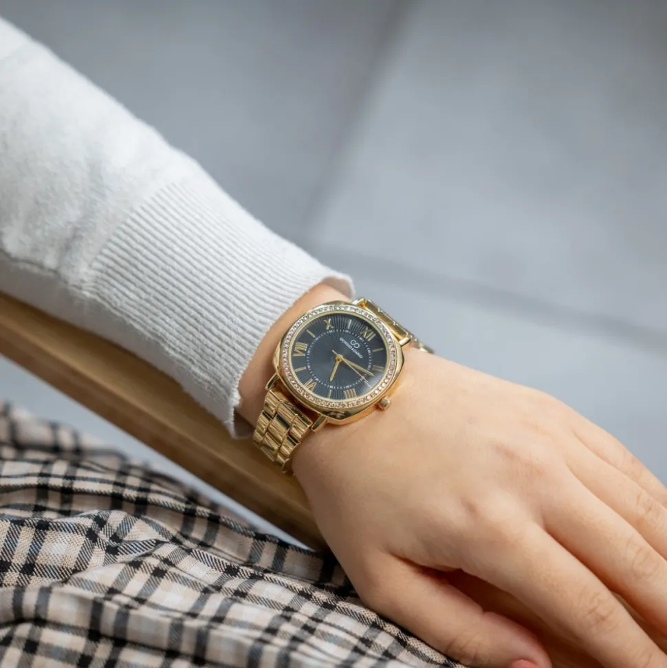 Montre Femme en Métal Rosé Strass GIORGIO