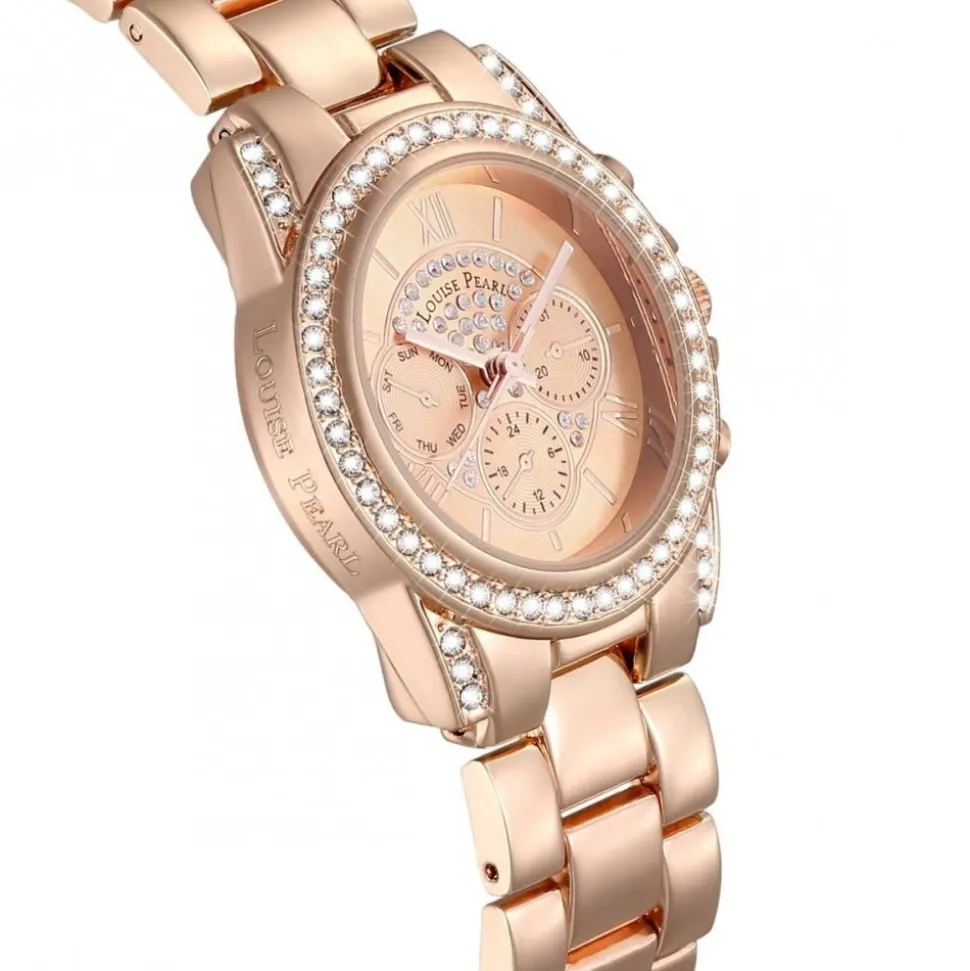 Montre Femme Louise Pearl ornée de Cristaux Swarovski® Rosé LP20