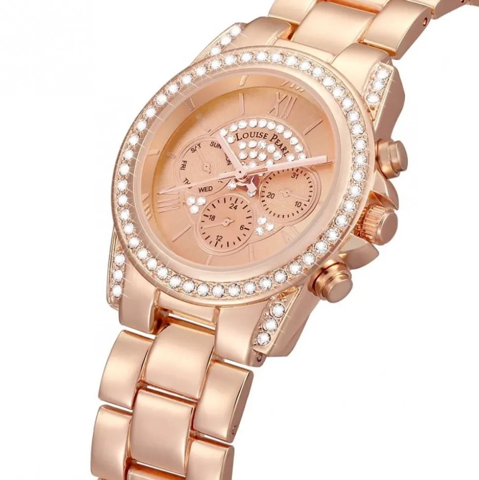 Montre Femme Louise Pearl ornée de Cristaux Swarovski® Rosé LP20