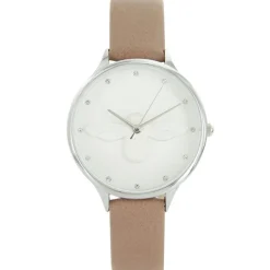 Montre Femme Marron Rosé Relief Abeille Strass MICHAEL JOHN 624